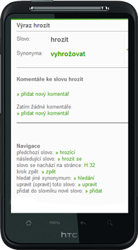ABZ online výkladový slovník cizích slov: HROZIT